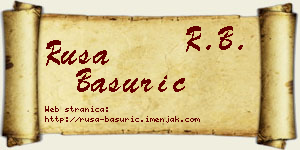 Rusa Basurić vizit kartica